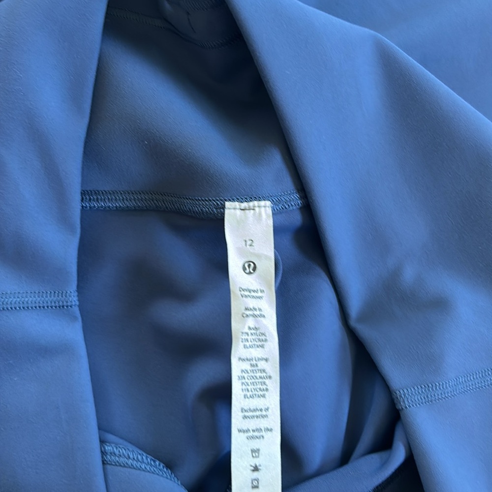 Lululemon Wunder Train High-Rise Tight 25” sz 12 Pitch Blue PTBL - Picture 4 of 6